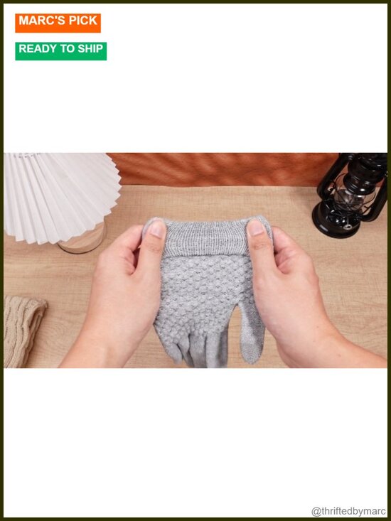 8-Piece Winter Accessories Set with Pompom Beanie, Scarf, Touch Screen Gloves, main image 5